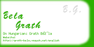 bela grath business card
